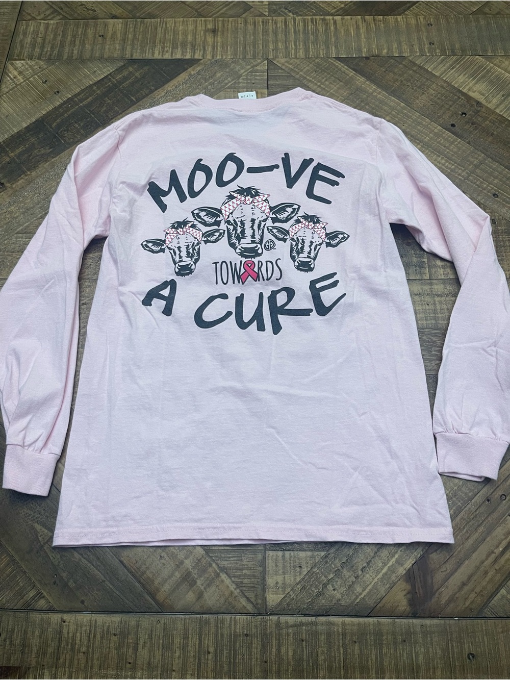 Girlie Girl Originals Pink Moo-ve Towards a Cure Breast Cancer Awareness Tshirt